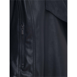 French Connection Stephanie Vegan Leather Waterfall Jacket
